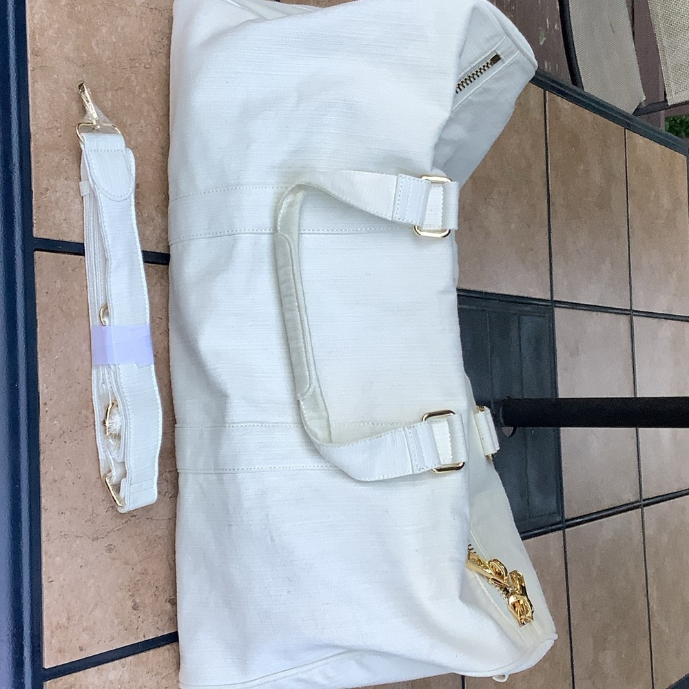 Stoney clover lane white duffle bag